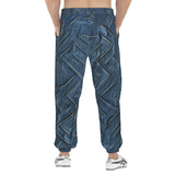 Men's Sweatpants Abstract Blue Denim Cloth Print