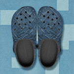 Classic Clogs Abstract Blue Denim Cloth Print