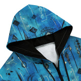 Men's Zip Up Hoodie Arrows and Symbols