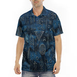 Men's Polo Shirt Abstract Geometric Symbols