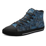 High-Top Canvas Shoes Abstract Geometric Symbols