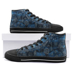 High-Top Canvas Shoes Abstract Geometric Symbols
