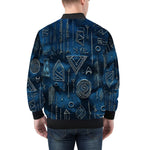 Bomber Jacket Abstract Geometric Symbols