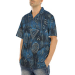 Hawaiian Shirt Abstract Geometric Symbols