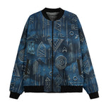 Bomber Jacket Abstract Geometric Symbols