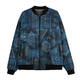 Bomber Jacket Abstract Geometric Symbols