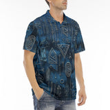 Men's Polo Shirt Abstract Geometric Symbols