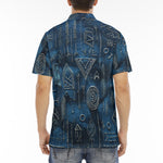 Men's Polo Shirt Abstract Geometric Symbols