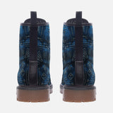 Leather Boots Abstract Geometric Symbols