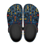 Classic Clogs Abstract Arrows in Red Yellow Blue