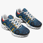 Air Cushion Sneakers Abstract Arrows in Red Yellow Blue