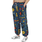 Men's Sweatpants Abstract Arrows in Red Yellow Blue