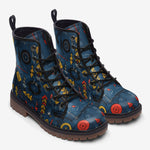 Leather Boots Abstract Arrows in Red Yellow Blue
