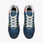 Air Cushion Sneakers Abstract Arrows in Red Yellow Blue