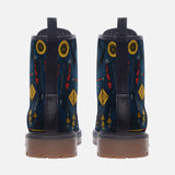 Leather Boots Abstract Arrows in Red Yellow Blue