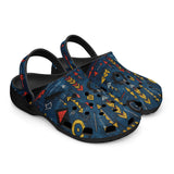 Classic Clogs Abstract Arrows in Red Yellow Blue