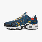 Air Cushion Sneakers Abstract Arrows in Red Yellow Blue