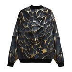 Bomber Jacket Gold and Black Skull Motifs