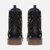 Leather Boots Gold and Black Skull Motifs
