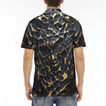 Men's Polo Shirt Gold and Black Skull Motifs