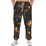 Men's Sweatpants Black Stone Glowing Gold