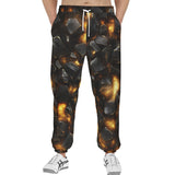 Men's Sweatpants Black Stone Glowing Gold