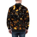 Bomber Jacket Black Stone Glowing Gold