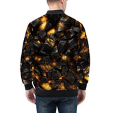 Bomber Jacket Black Stone Glowing Gold