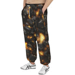 Men's Sweatpants Black Stone Glowing Gold