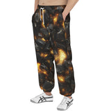 Men's Sweatpants Black Stone Glowing Gold