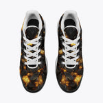 Air Cushion Sneakers Black Stone Glowing Gold