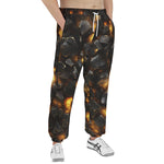 Men's Sweatpants Black Stone Glowing Gold