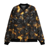 Bomber Jacket Black Stone Glowing Gold