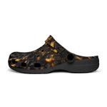 Classic Clogs Black Stone Glowing Gold