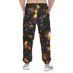 Men's Sweatpants Black Stone Glowing Gold