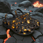 Classic Clogs Black Stone Glowing Gold