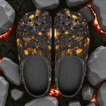 Classic Clogs Black Stone Glowing Gold