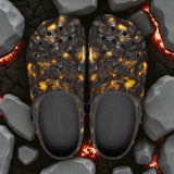 Classic Clogs Black Stone Glowing Gold