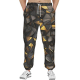 Men's Sweatpants Black and Gold Geometric Art