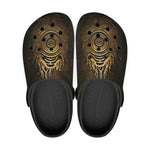 Classic Clogs Gold Tribal Symbol