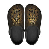 Classic Clogs Gold Tribal Symbol