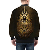 Bomber Jacket Gold Tribal Symbol