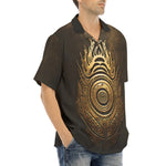 Hawaiian Shirt Gold Tribal Symbol