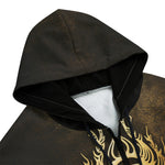 Men's Zip Up Hoodie Gold Tribal Symbol