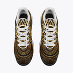 Air Cushion Sneakers Gold Tribal Symbol