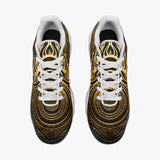 Air Cushion Sneakers Gold Tribal Symbol