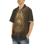 Hawaiian Shirt Gold Tribal Symbol