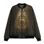 Bomber Jacket Gold Tribal Symbol