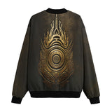 Bomber Jacket Gold Tribal Symbol