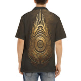 Hawaiian Shirt Gold Tribal Symbol